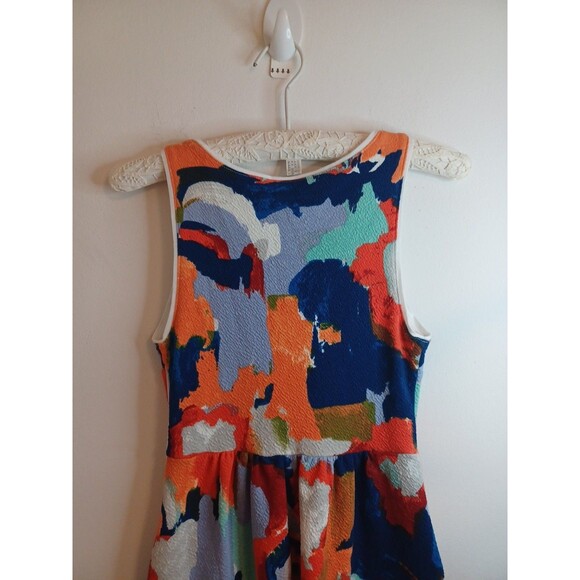 Anthropologie Postmark Watercolor Dress Womens 0 Fit And Flare Short Sleeveless - Picture 8 of 8